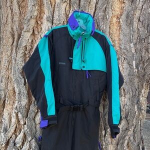 Columbia winter suit vintage radial sleeve belted
